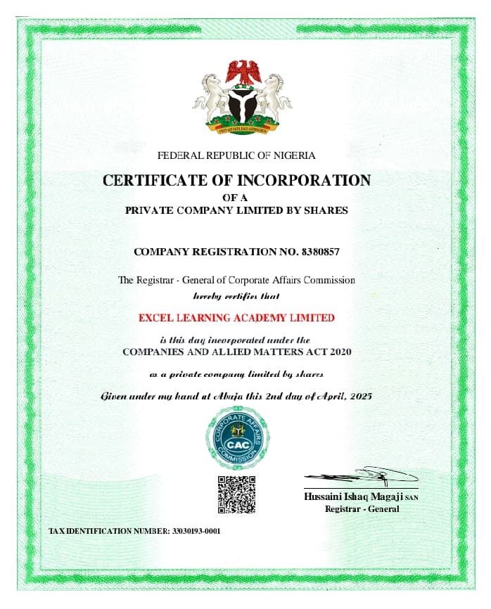 Excel Learning Academy reg.